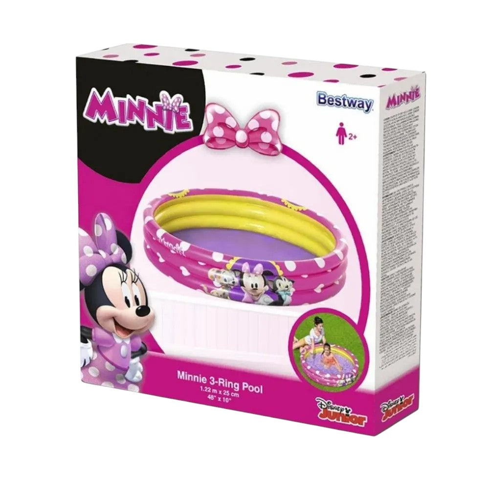 ALBERCA INFLABLE REDONDA MINNIE 1.22X.25M 3 ANILLOS