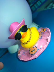 SET PATITO CON LENTES, SOMBRERO, COLLAR, INFLABLE