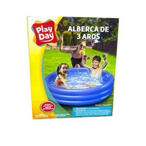 ALBERCA INFLABLE REDONDA 3 AÑOS EN ADELANTE 165CMX43CM